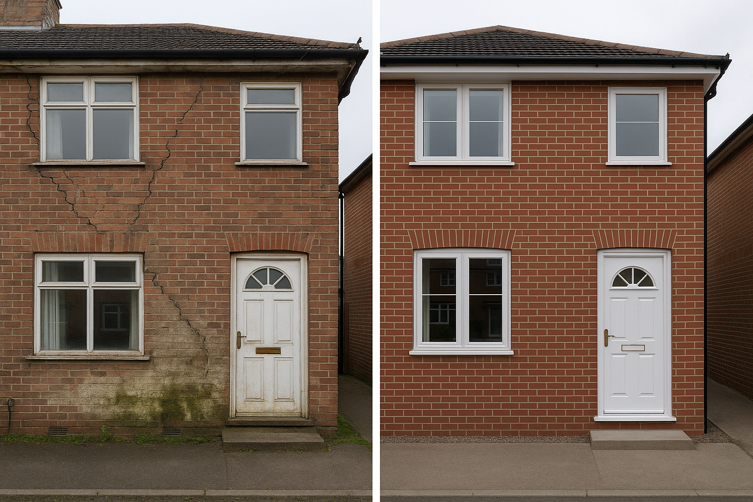Party wall construction project in Norwich